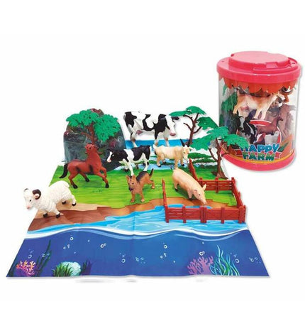 Colorful animal figures toy set from BigBuy Kids, 22x17 cm, featuring various animal characters for play and collection.