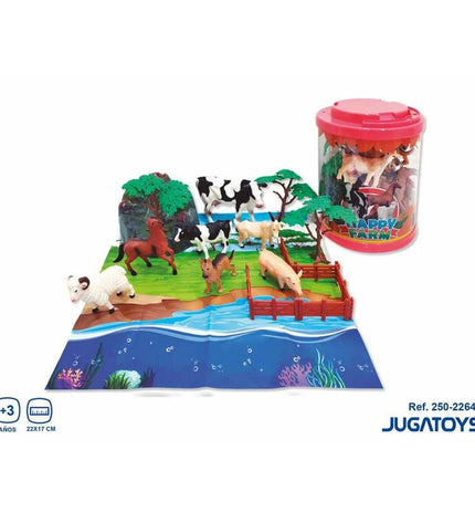 Colorful animal figurines from BigBuy Kids, 22 x 17 cm, made of plastic, perfect for children's play and imaginative games.