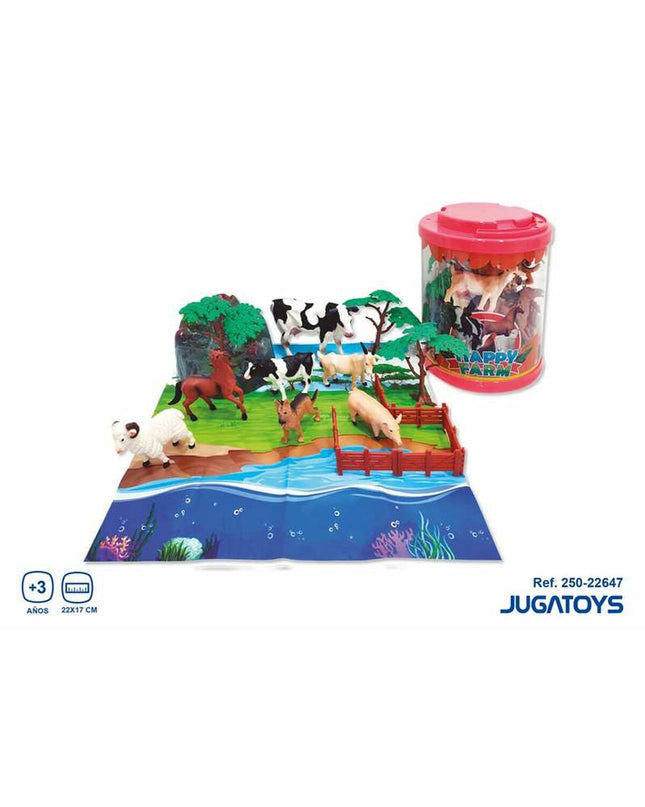 Colorful animal figurines from BigBuy Kids, 22 x 17 cm, made of plastic, perfect for children's play and imaginative games.