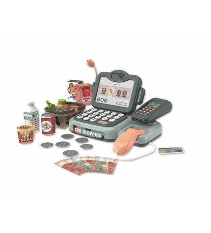 BigBuy Fun toy cash register, 38x19x21 cm, ideal for pretend play with colorful buttons and realistic design.