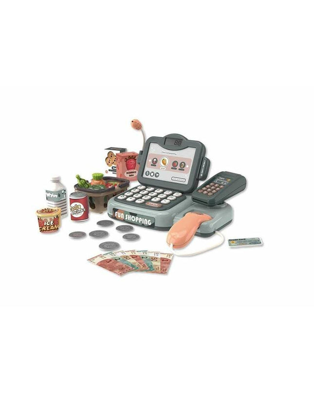 BigBuy Fun toy cash register, 38x19x21 cm, ideal for pretend play with colorful buttons and realistic design.