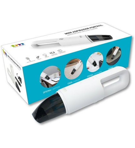 TM Electron Kruimelzuiger for home cleaning, compact handheld vacuum with dust collection and ergonomic handle.