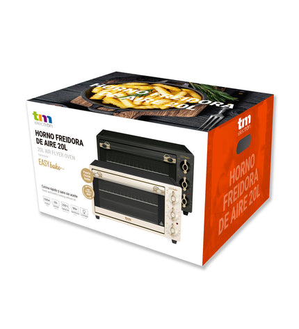 TM Electron Frituurmachine 1500W compact electric fryer with black finish and digital controls, measuring 43.5 x 26.5 x 38 cm.