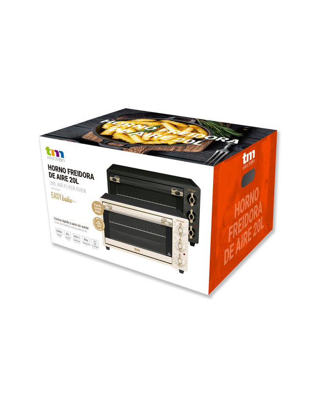 TM Electron Frituurmachine 1500W compact electric fryer with black finish and digital controls, measuring 43.5 x 26.5 x 38 cm.