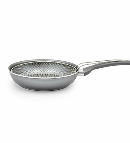 TM Home aluminium koekenpan met mandje, Ø 24 cm, geschikt voor huis en koken, keukengerei for frying and steaming.