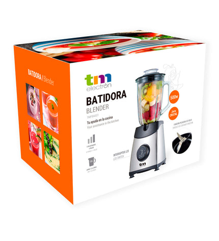 TM Electron Mixer with 500W motor and 1.5L bowl, compact electric kitchen appliance for mixing and blending.