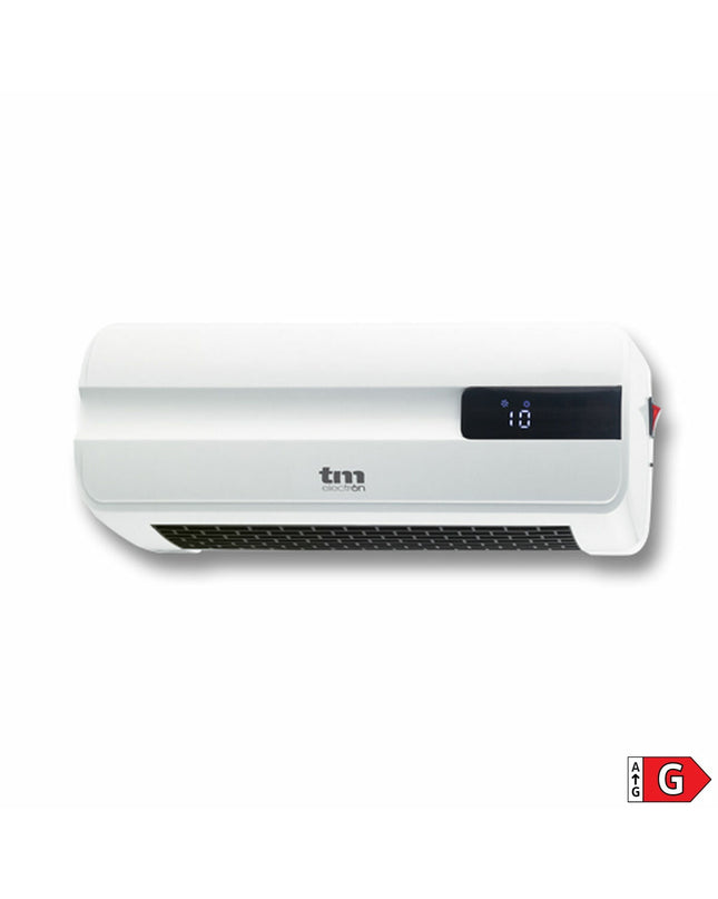 TM Electron Verwarming TM Electron 2000W white/black electric wall heater for home and kitchen heating.