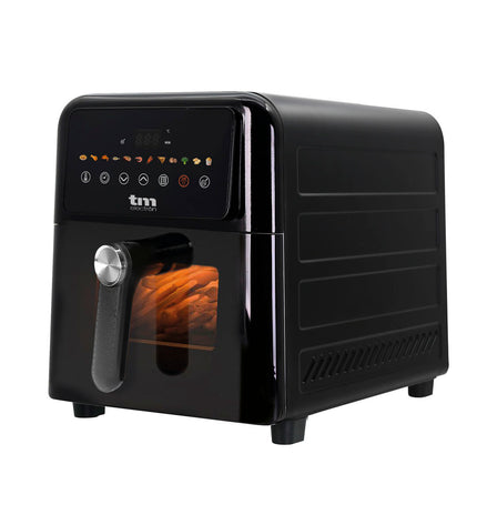 TM Electron luchtfriteuse, 2000 W, 9 L capaciteit, compact elektrische apparaat voor huis en koken, zwart finish