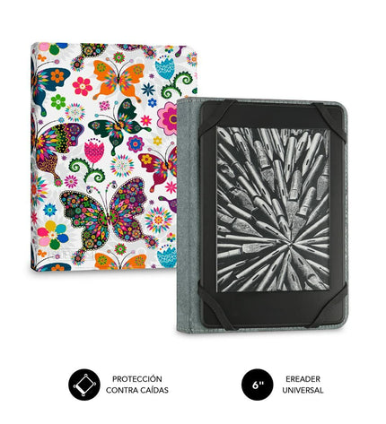 Subblim e-book cover protector for eBook readers, featuring a sleek, protective design in black for electronic reading devices.