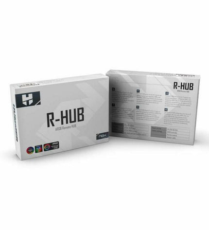 Nox-Xtreme Regelaar R-HUB Zwart, plug & play electronic console accessory with black casing, designed for gaming and electronics.
