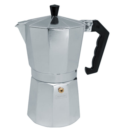 Vin Bouquet Italiaanse koffiepot with 12 cups, traditional stovetop moka pot for rich coffee brewing.