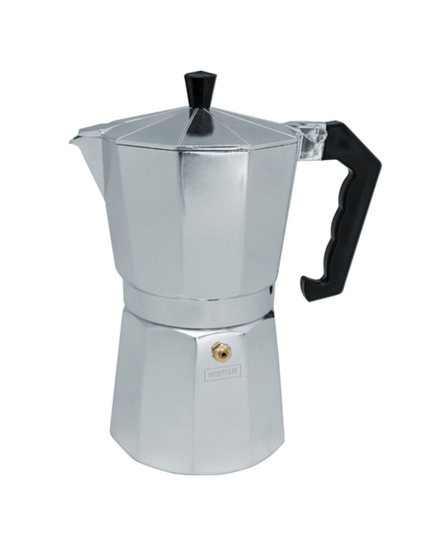 Vin Bouquet Italiaanse koffiepot with 12 cups, traditional stovetop moka pot for rich coffee brewing.