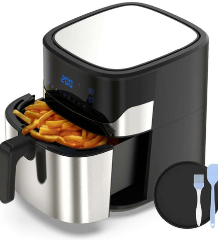 Universal Blue Luchtfriteuse 6006 for home and cooking, compact electric air fryer with digital controls and blue finish.