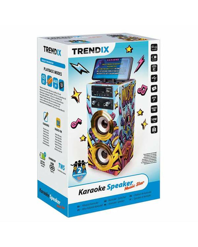 Colorful toy speaker with karaoke microphone from BigBuy Kids, featuring playful design and electronic toy elements for kids.