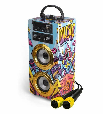 BigBuy Kids electronic toy speaker with karaoke microphone, colorful playset for kids' singing and entertainment.