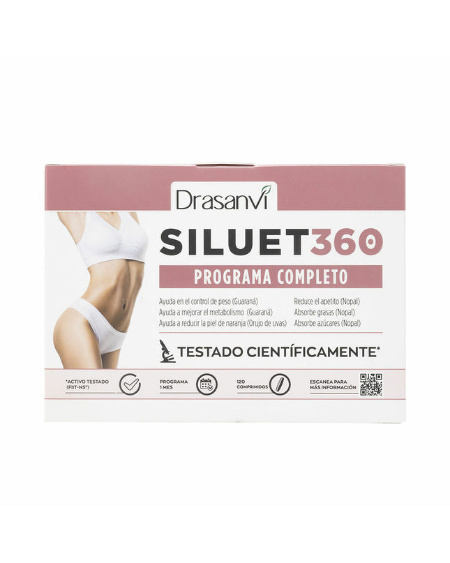 Drasanvi Vetverbrandend Siluet 360 supplement bottle for health and personal care, with product label visible.