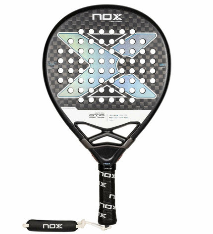 Nox Sport AT10 Luxury Genius 12K padel racket for outdoor paddle tennis, used by Agustín Tapia, with sleek design and high-performance features.