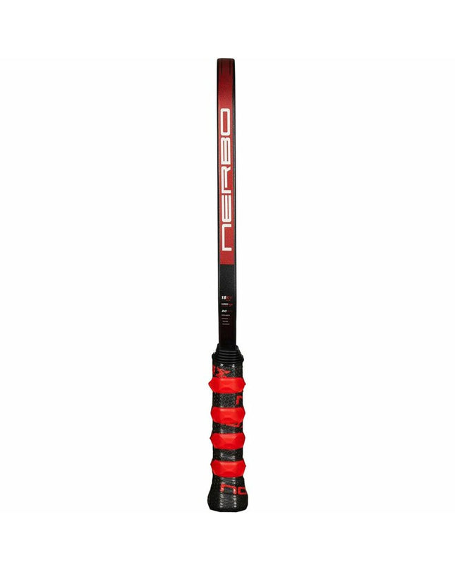 Nox Nerbo black carbon fiber pickleball paddle for sport and outdoor paddle tennis, featuring a sleek black design.