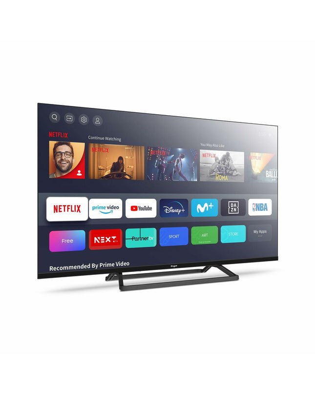 Engel LE4085SM 40-inch Full HD LED Smart TV displaying a vibrant screen with a modern design and slim bezel.