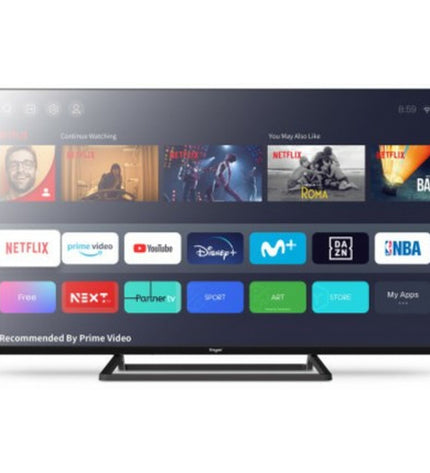 Engel LE4085SM 40-inch Full HD LED Smart TV displaying a vibrant screen with a modern black frame, perfect for home entertainment.