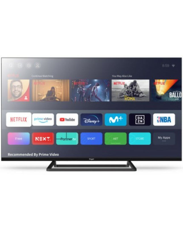Engel LE4085SM 40-inch Full HD LED Smart TV displaying a vibrant screen with a modern black frame, perfect for home entertainment.