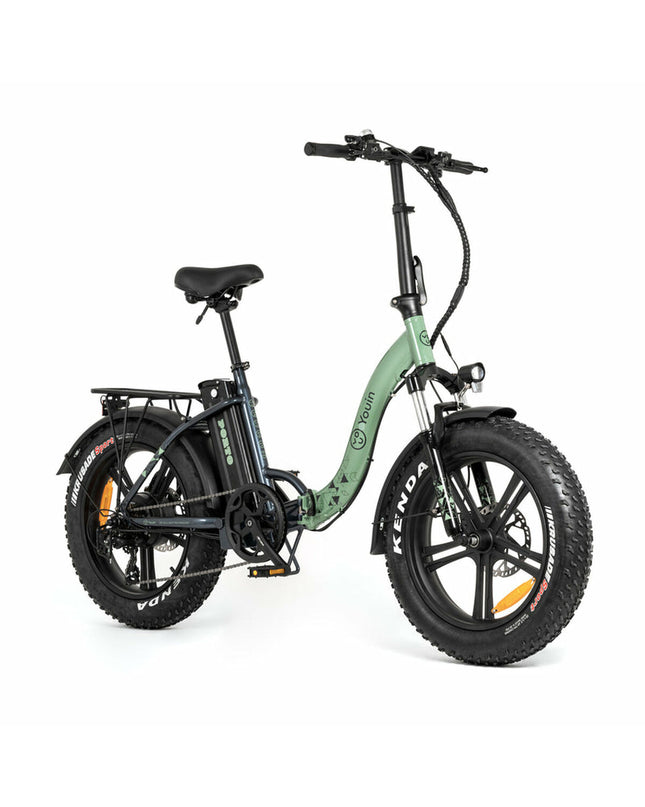 Black Youin Porto 2 electric bike with 20-inch wheels, 250W motor, and 10400mAh battery, designed for sport and outdoor riding.