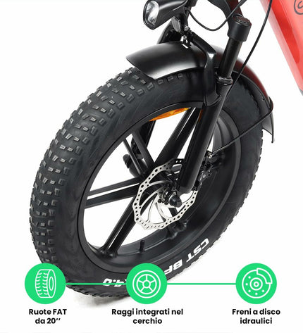 Youin BK1716 LUXOR II Koraal electric bike with 250W motor, sporty outdoor design, featuring red frame and ergonomic handlebars.