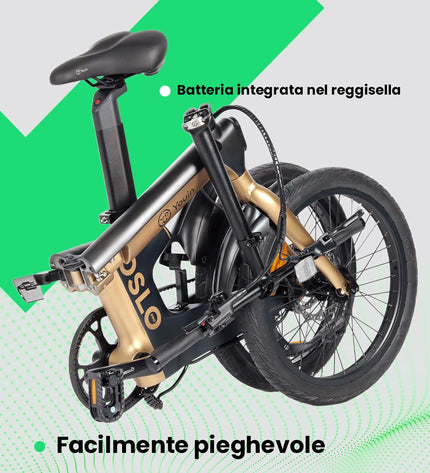 Youin BK1950 OSLO PRO electric bicycle in black with gold accents, designed for sport and outdoor cycling.