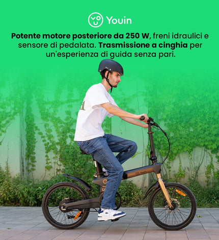 Youin OSLO PRO black and gold electric bike for sport and outdoor riding, featuring a sleek frame and modern design.