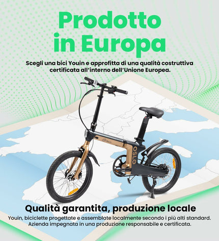 Youin BK1950 OSLO PRO black and gold electric bike, sport outdoor cycling, sleek frame and modern design.
