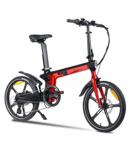 Red Youin BK1900 OSLO electric bike, sport and outdoor bicycle with a sleek frame, ready for cycling adventures.