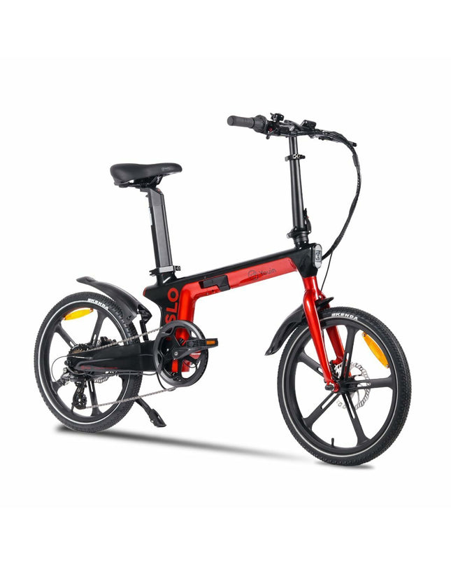 Red Youin BK1900 OSLO electric bike, sport and outdoor bicycle with a sleek frame, ready for cycling adventures.