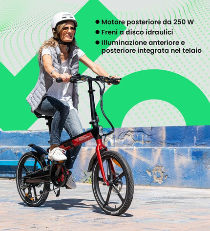 Red Youin BK1900 OSLO electric bike for sport and outdoor riding, featuring a sleek frame and sporty design.