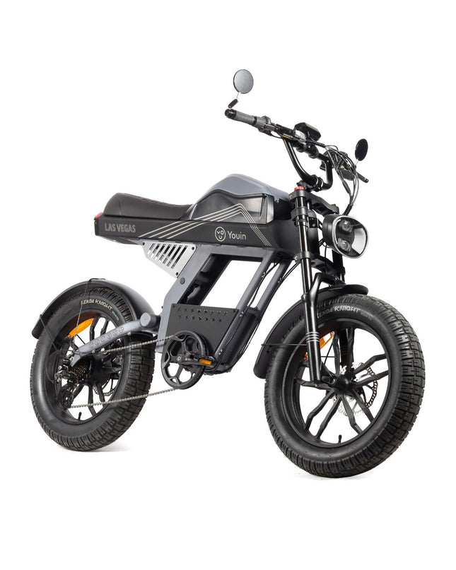 Youin BK7100 LAS VEGAS electric bike with 250W motor, 20-inch wheel, suitable for sport and outdoor cycling, front view.