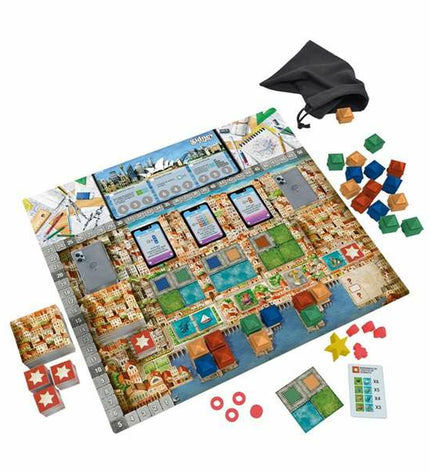 Devir bordspel with colorful game pieces and cards, perfect for fun family game nights and social gatherings.
