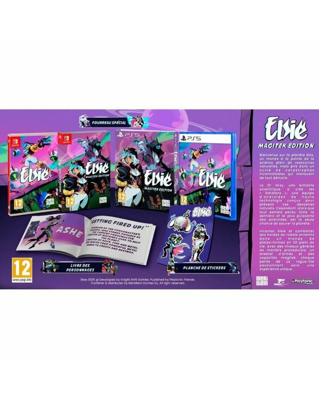 Nintendo Switch videogame Microids Elsie Edición Magitek, Plug & Play console with colorful game artwork on the cover.