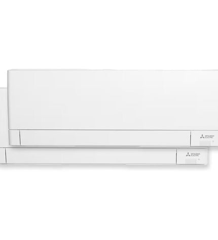 Portable Mitsubishi Electric air conditioner with digital display, vent, and control panel for home cooling.