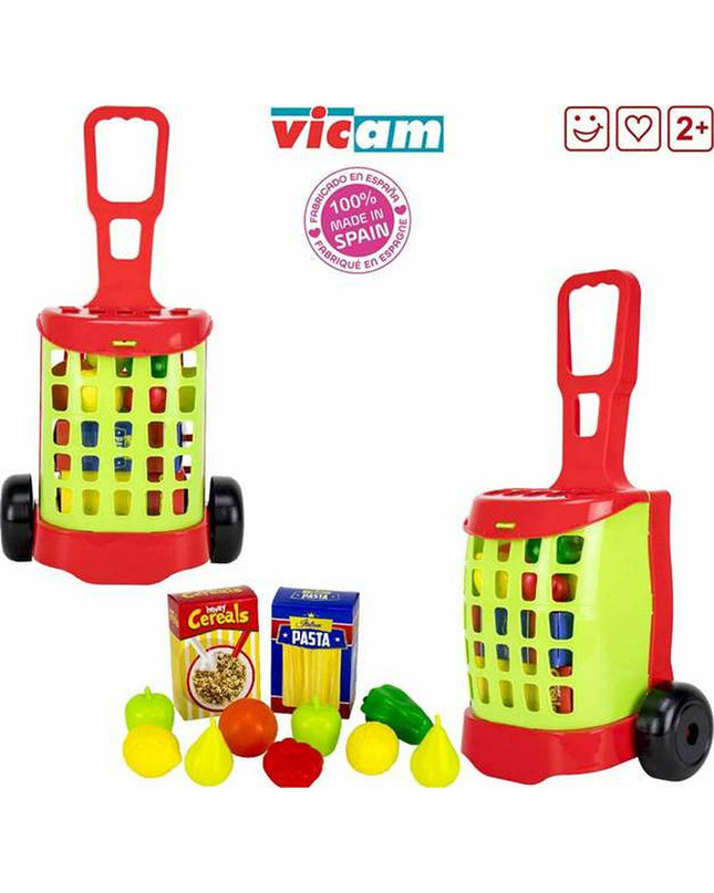 BigBuy Fun Winkelwagen 32 Onderdelen toy set with colorful pieces for pretend play and imitation games.