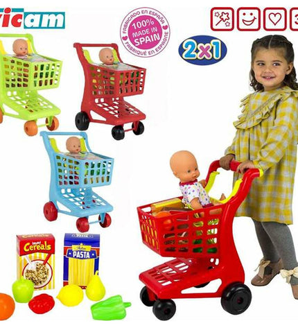BigBuy Fun Winkelwagen accessoires speelgoed, imiteerspelletjes figure for pretend play and imaginative shopping games.