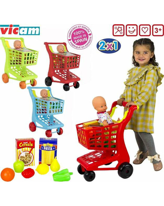 BigBuy Fun Winkelwagen accessoires speelgoed, imiteerspelletjes figure for pretend play and imaginative shopping games.