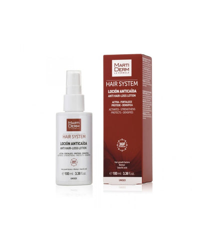 Martiderm HAIR SYSTEM Anti-Haarverlies Lotion in 100 ml bottle, hair care treatment for hair loss, beauty and haircare product