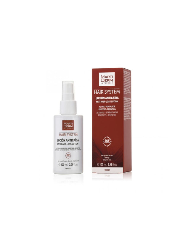 Martiderm HAIR SYSTEM Anti-Haarverlies Lotion in 100 ml bottle, hair care treatment for hair loss, beauty and haircare product
