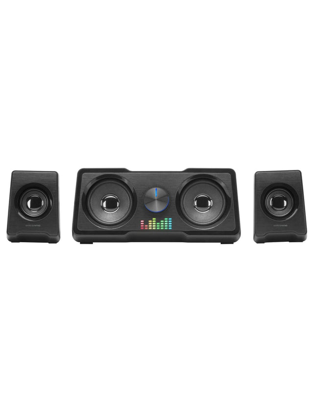 Mars Gaming MS22 Bluetooth portable speaker in black, featuring 35W power and compact design for high-quality audio.