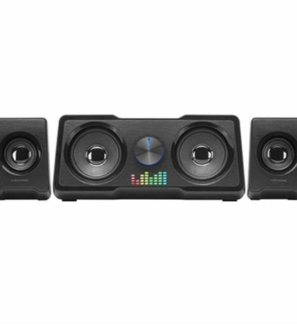 Mars Gaming MS22 Bluetooth portable speaker in black with 35W power, compact design, and audio controls.