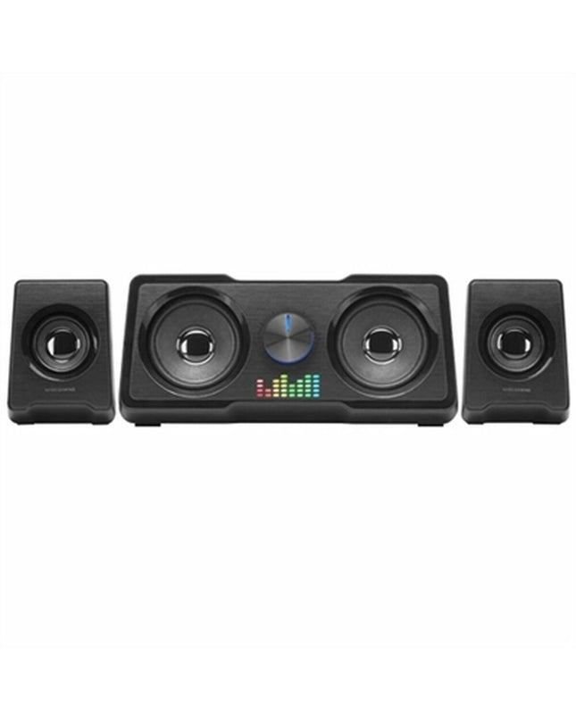 Mars Gaming MS22 Bluetooth portable speaker in black with 35W power, compact design, and audio controls.