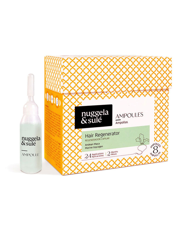 Nuggela & Sulé voedingssupplement ampoules for health and personal care, featuring vitamin and mineral capsules in a clear bottle