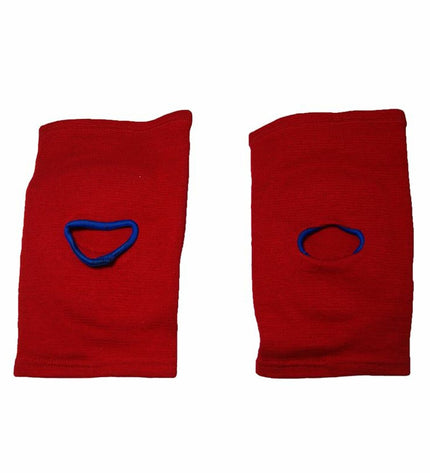 Dark red Frama 22140 volleyball knee protector, sporty outdoor equipment for volleyball players, with padded knee support.