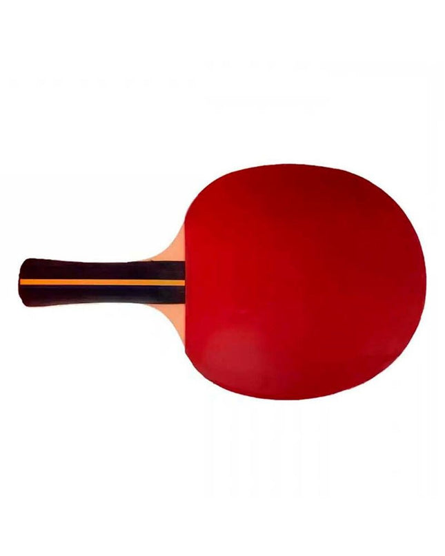 Softee P200 table tennis racket with black and red rubber surfaces, suitable for sport and outdoor table tennis play.