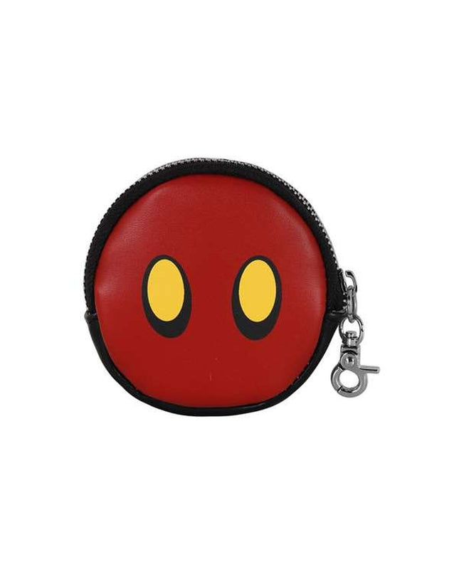 Black Mickey Mouse wallet, a compact purse with card slots, featuring Mickey Mouse design for luggage or everyday use.