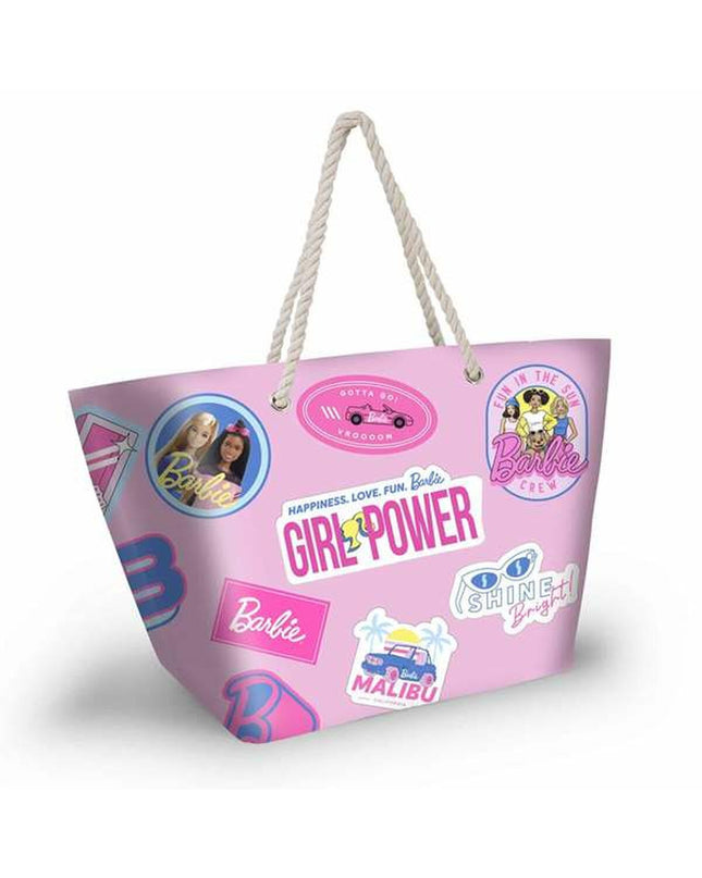 Karactermania Barbie Soleil Malibu tote bag, soft toy with pink and blue design, measuring 37 x 52 x 17 cm, for children.